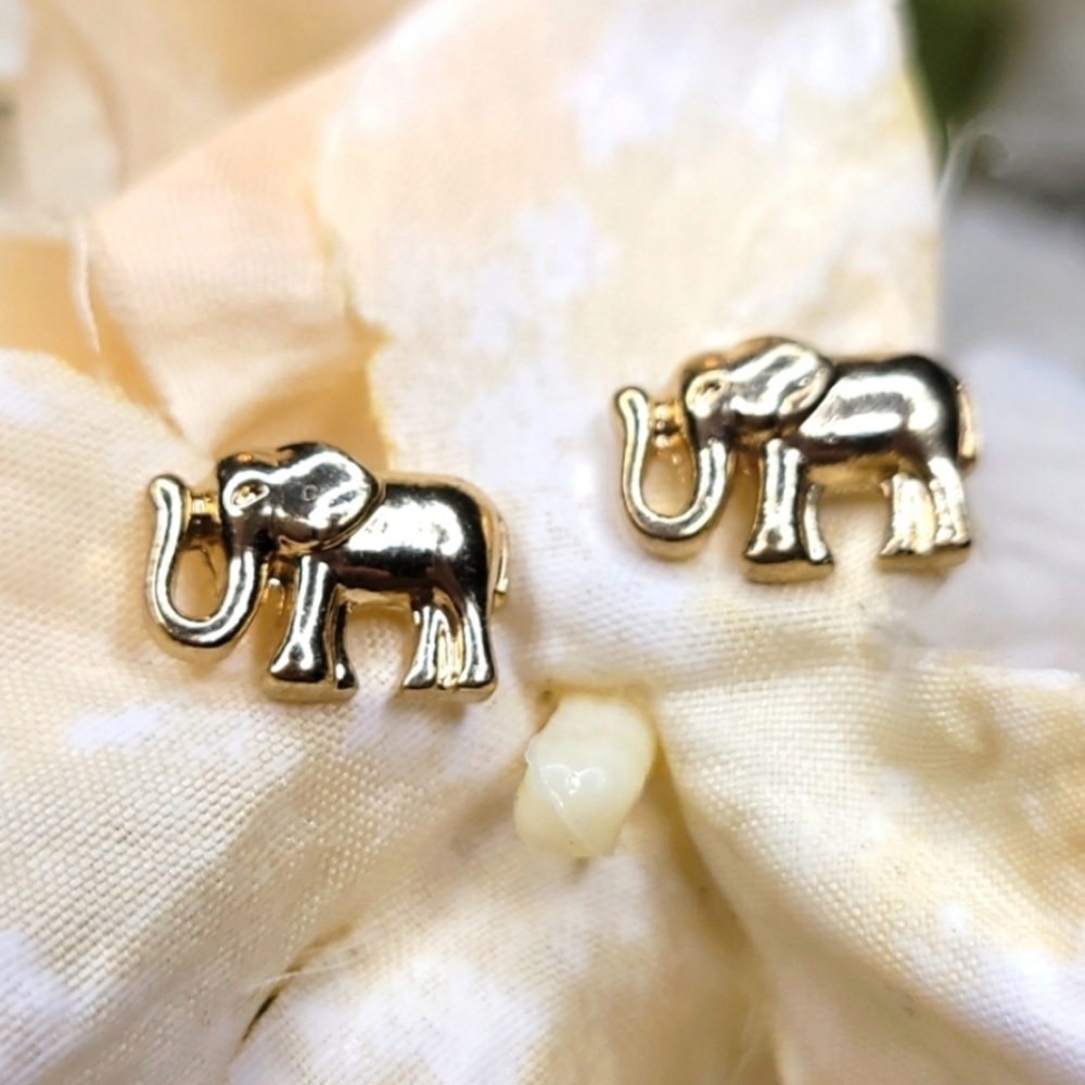 💍 Golden Elephants earrings